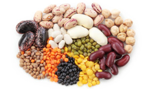 Group of beans and lentils